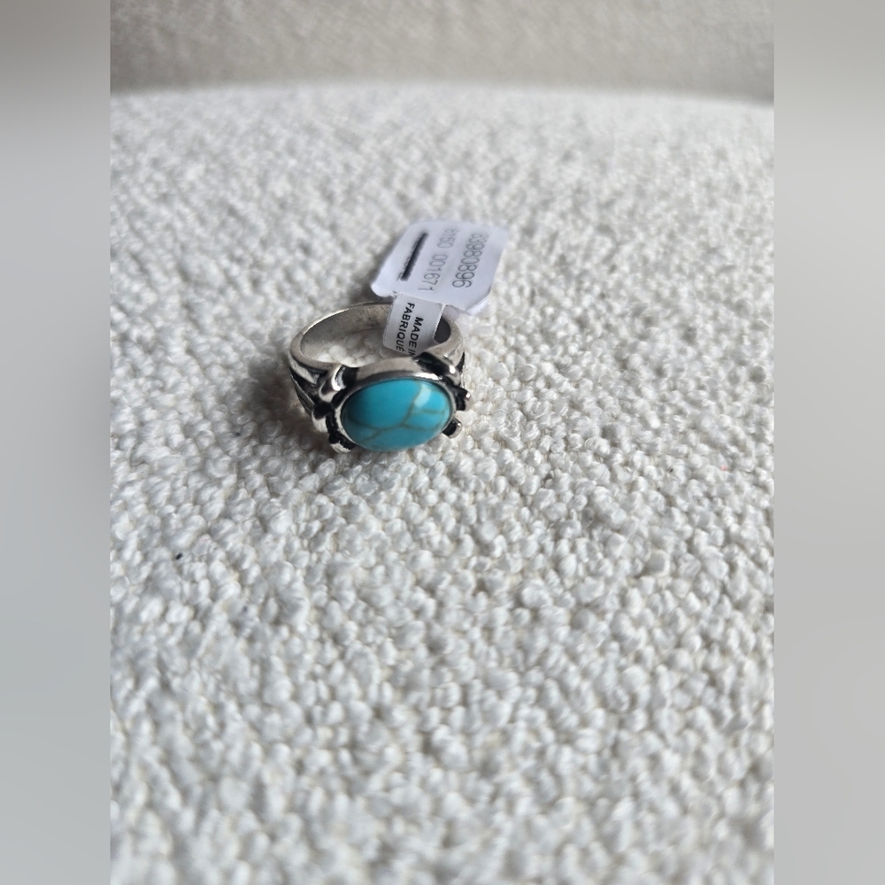 NWT! SET OF 2, Free People, Stone And Silver Ring, Size 7